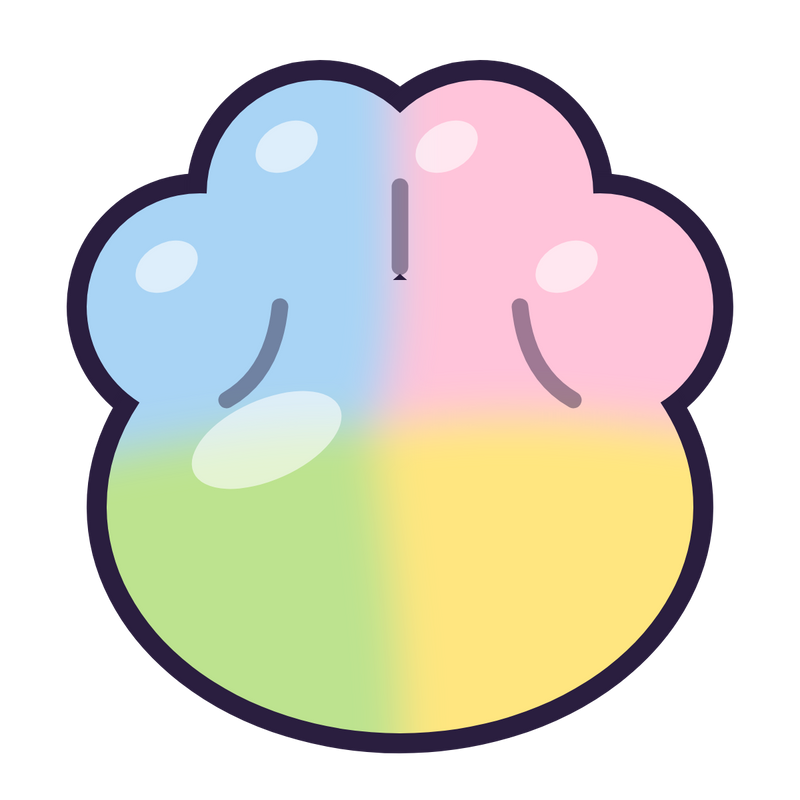 Pastel Cat Paw Crunchy Squishy