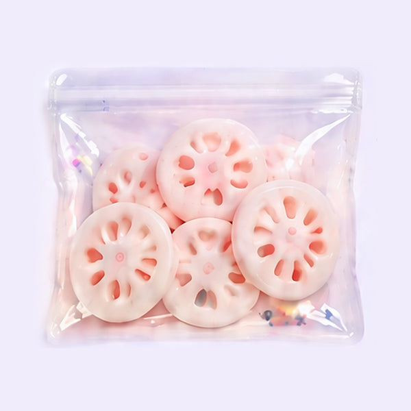 Lotus root slice crispy squishies, 5 handmade pieces by Crinklet