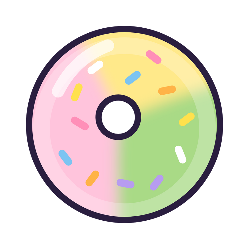 Sprinkle Donut Crunchy Squishy