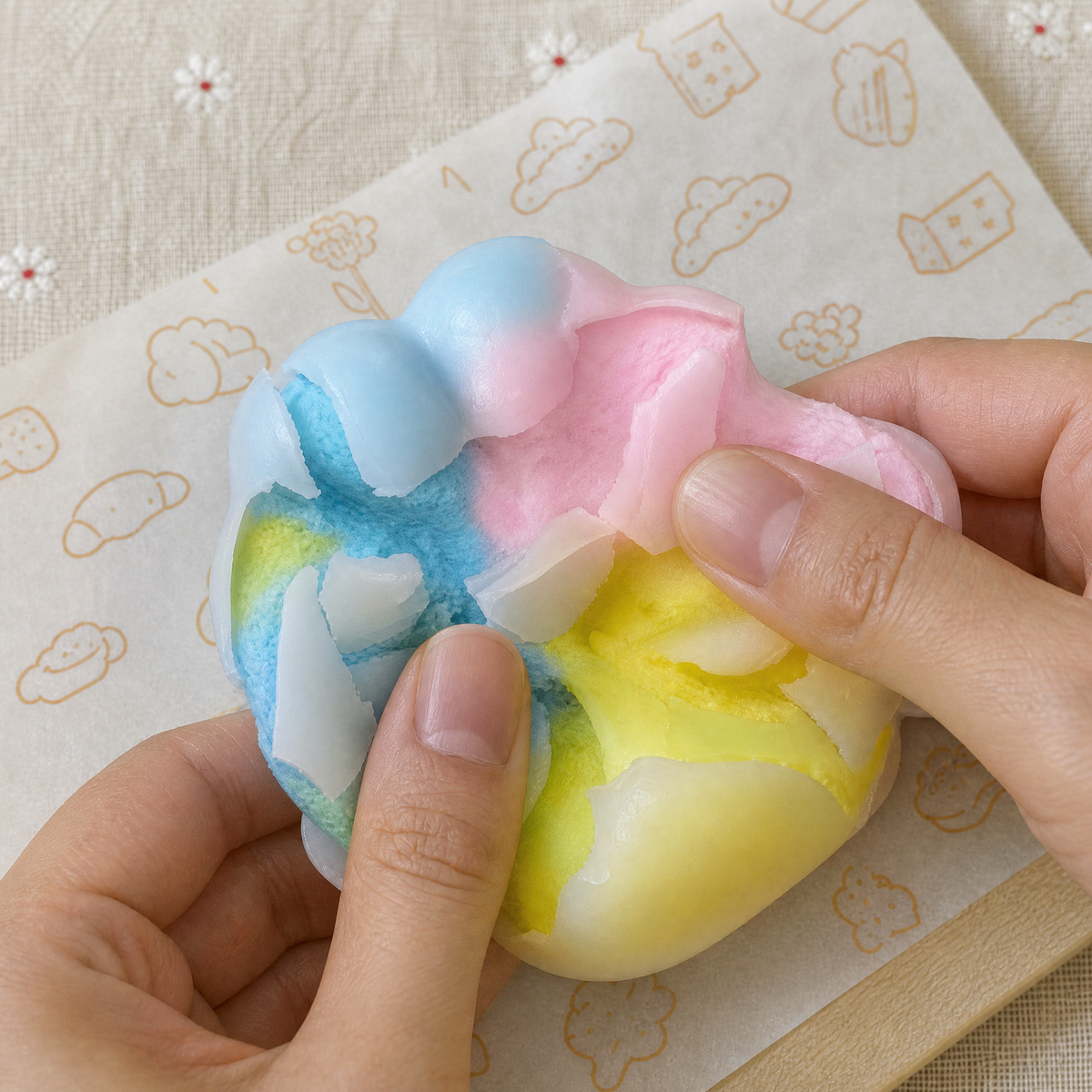 Pastel Cat Paw Crunchy Squishy